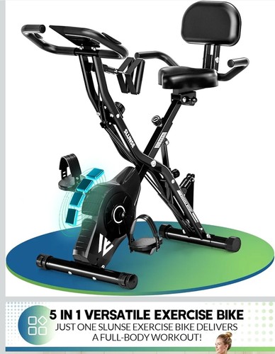 Folding exercise bike - exercise,
